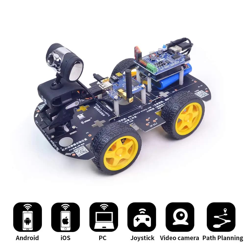 XiaoR Geek DS WiFi Smart Robot Car Kit for Arduino UNO R3, remote control HD Camera FPV Robotics Learning & Electronic Toy
