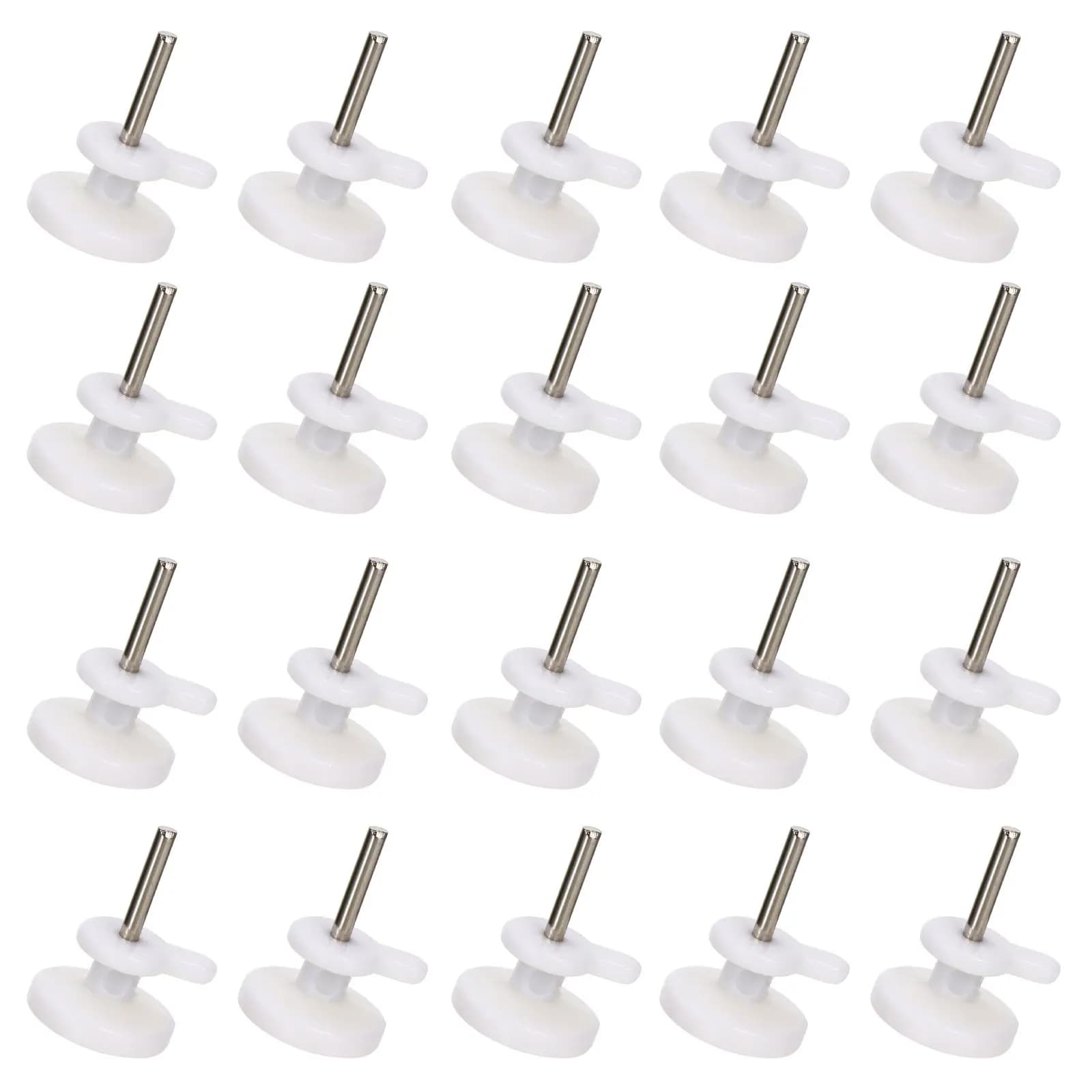 100 Pezzi Mini Ganci a Perno Senza Tracolle per Foto, Quadri, Calendari - Ganci in Plastica che Non Danneggiano la Parete