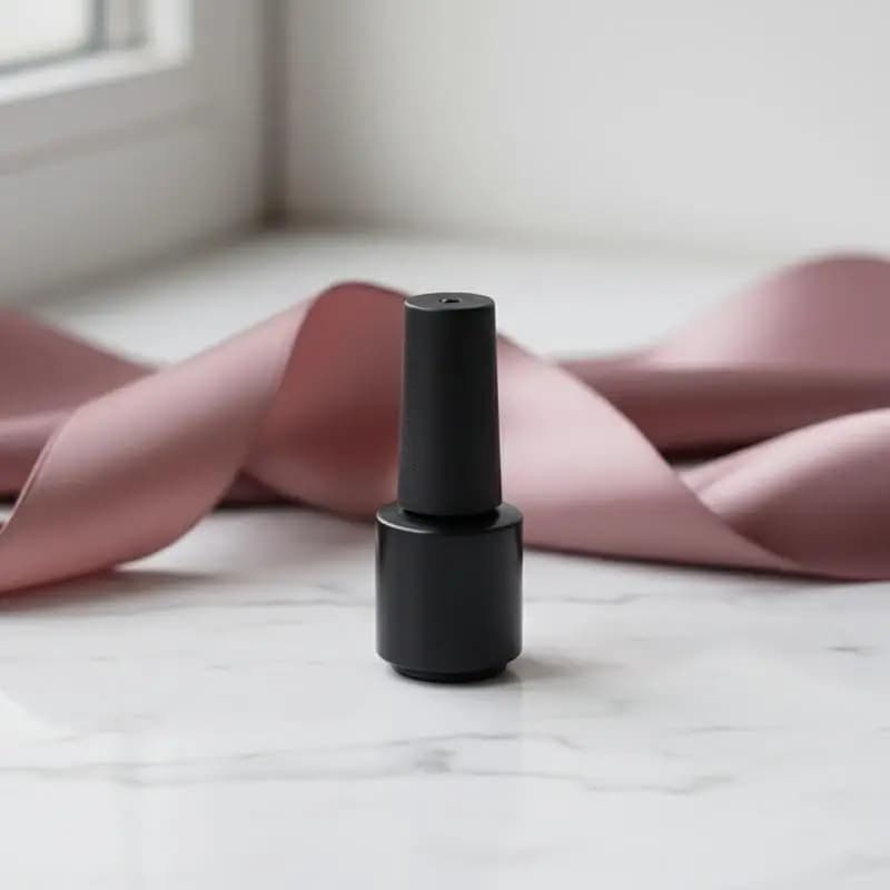 Flaconi Ricaricabili Neri per Smalto con Pennello - Contenitori Vuoti per Gel Unghie 6/7/8/10mL per Kit da Viaggio e Conservazione Cosmetici Fai-da-te