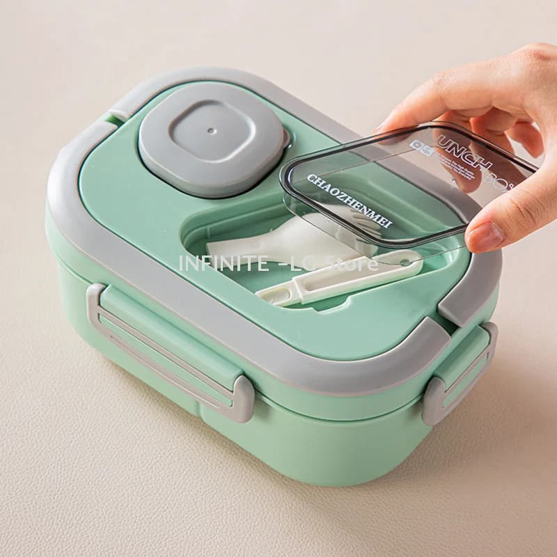 Pratica Scatola Termica per il Pranzo, Contenitore Ovale Europeo Sigillato per Mantenere la Freschezza, Bento Box a Doppio Strato per Adulti