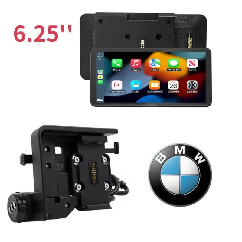 6.25'' For All Motorcycles Touchscreen Plug & Play Smart Display Support CarPlay/Android Auto IP68 Waterproof