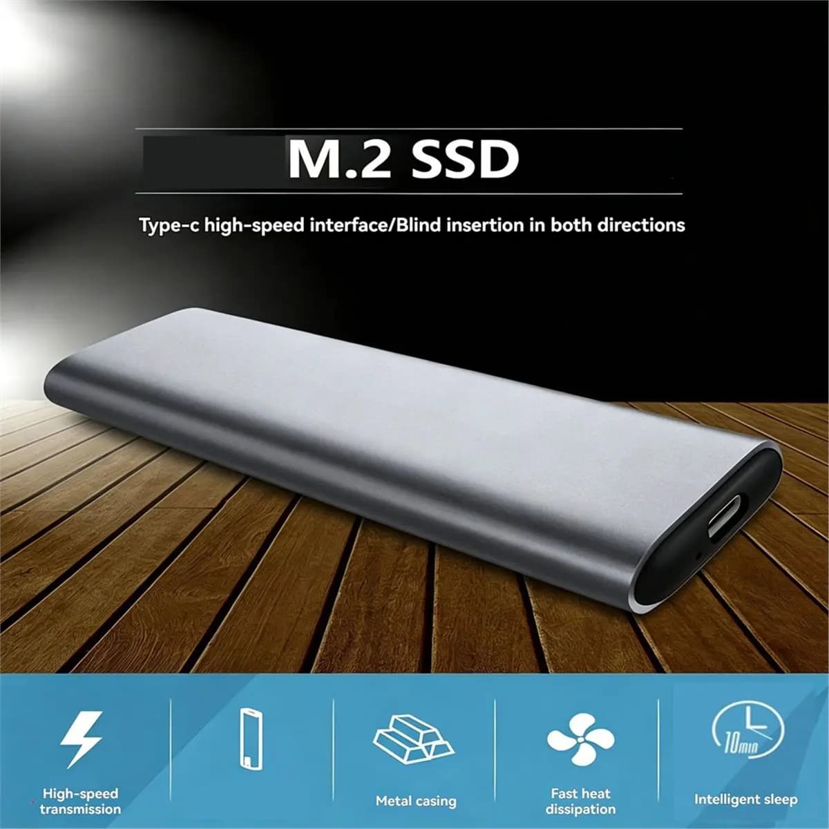 HDL M2 SSD Case M.2 NVMe SATA SSD Enclosure Adapter 10Gbps USB 3.1 USB C External Enclosure for Laptop NGFF