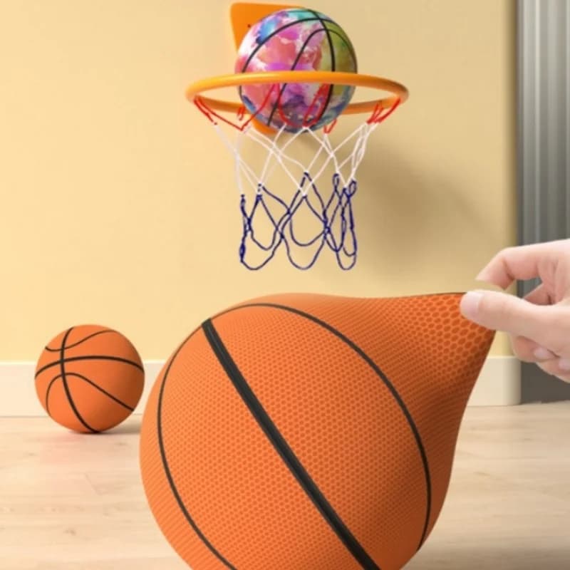 Copertura in tessuto da basket silenziosa per interni Palla muta in schiuma morbida e alta elastica Nessun rumore Palla sportiva Densità Palla Giochi sportivi