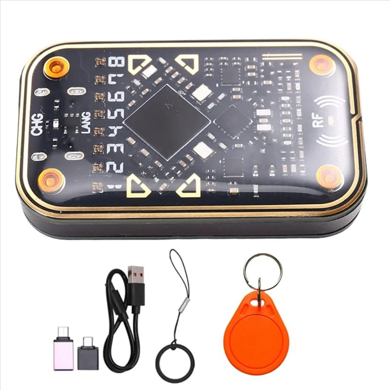 B18B Chameleon V2.0 CUID Portachiavi Ripart Lettore di chip intelligenti RFID + Emulatore di smart card 125K 13,56M IC ID Decodifica Duplicatore NFC