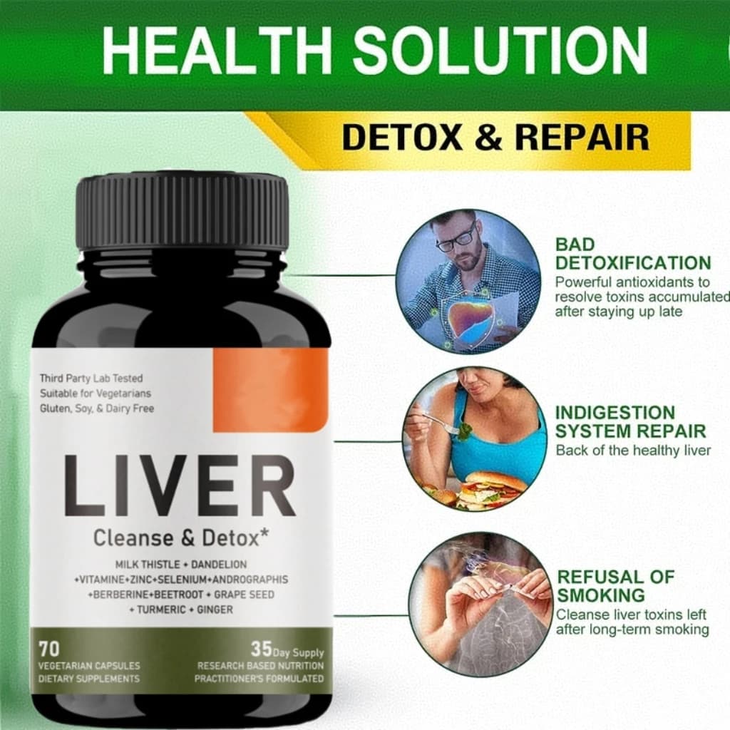 Detoxifying and Repairing formula for liver-integrating support for herbal liver with Marian Cardo Root Curcuma for liver health