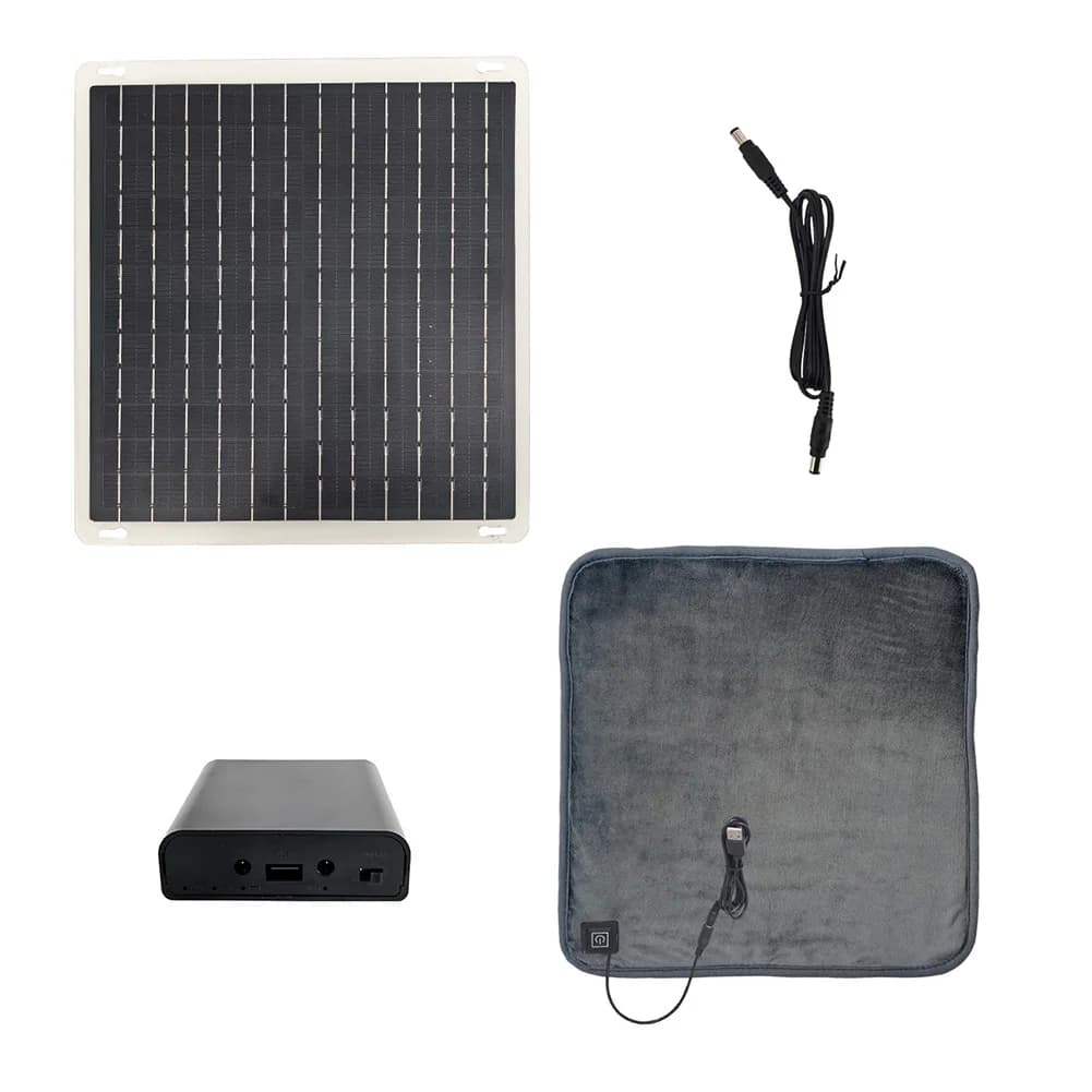 Coperta elettrica solare da 10 W 5 V con design pieghevole, supporto antiscivolo e impostazioni di calore regolabili per un uso invernale confortevole