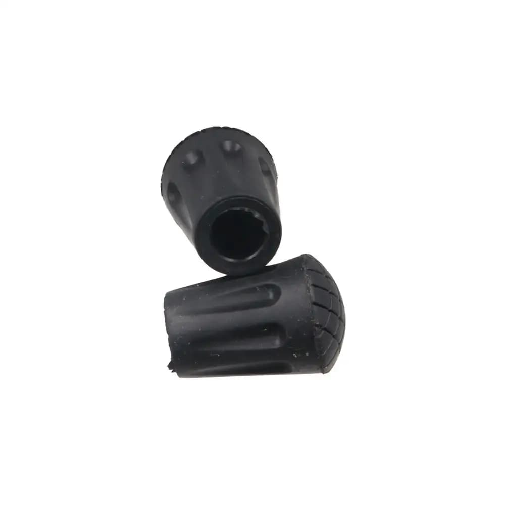 Rubber Walking Stick Tip Protector Bottom non-slip cover for anti-slip trekking poles Black 11 mm trekking poles