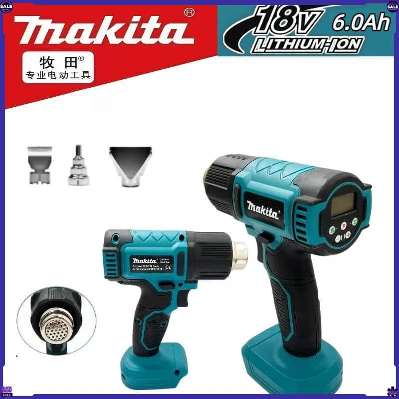 Makita 550°C Temperature Control Heat Gun 18V Cordless Handheld Hot Air Gun With LED Display Soldering Thermal Blower Tool