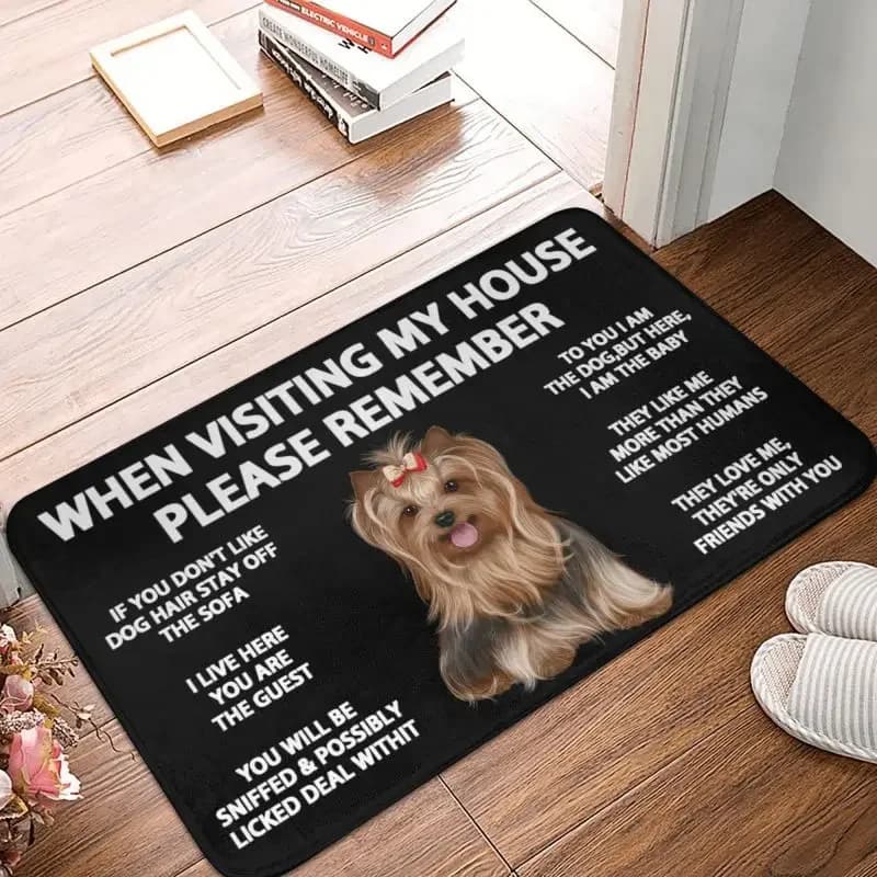 Personalizzato Yorkshire Terrier Yorkie Dog zerbino tappetino antiscivolo bagno cucina Garage tappeto tappeto 40*60cm