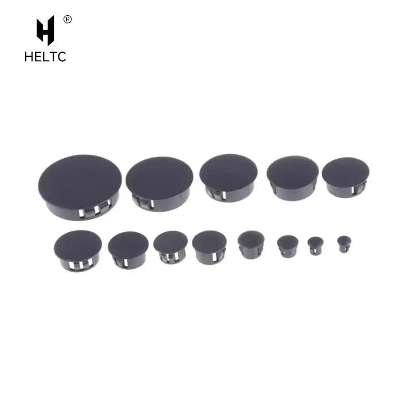 Dia. 5mm-38mm Silicone Rubber Snap-on Blanking Bore Plugs Hole Stopper Round Tube Pipe End Caps Sealing Dust-proof Waterproof