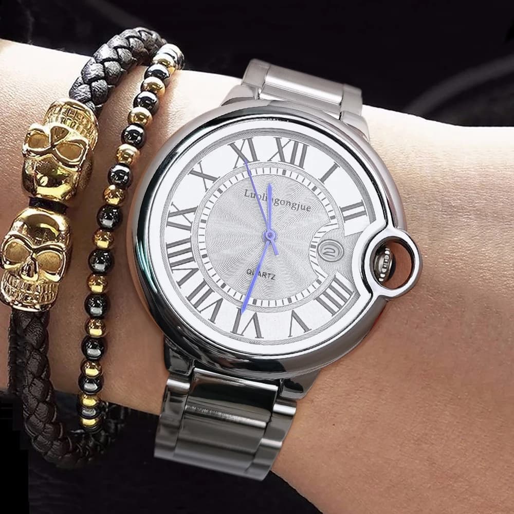 Orologio da uomo di lusso di alta gamma, lo stesso modello della famosa serie di marchi, orologio da uomo alla moda, casual, semplice ed elegante, impermeabile con calendario, stile europeo e americano di tendenza, il miglior regalo per il tuo fidanzato.
