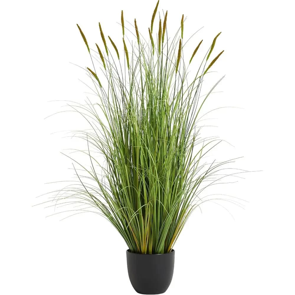 Pianta Artificiale di Cattail e Cipolla da 120 cm per Decorazione Interna/Esterna Casa e Ufficio in Vaso