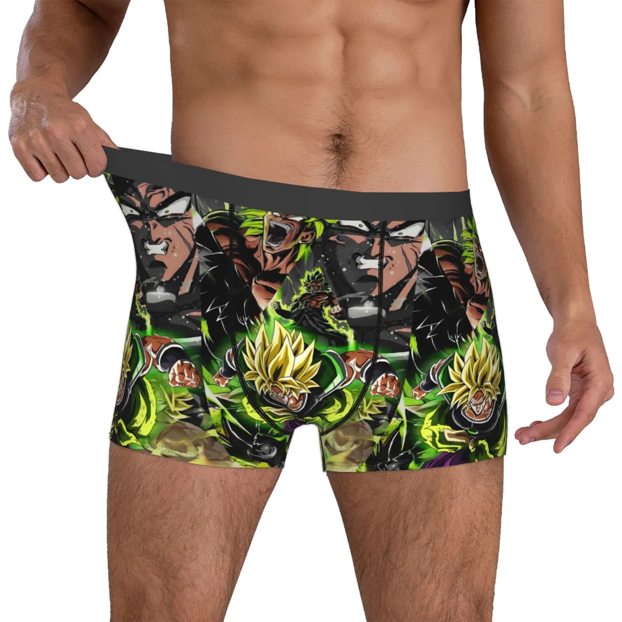 Custom Cool Anime Broli Manga Boxers Shorts Panties Male Underpants Stretch Cartoon Briefs Underwear
