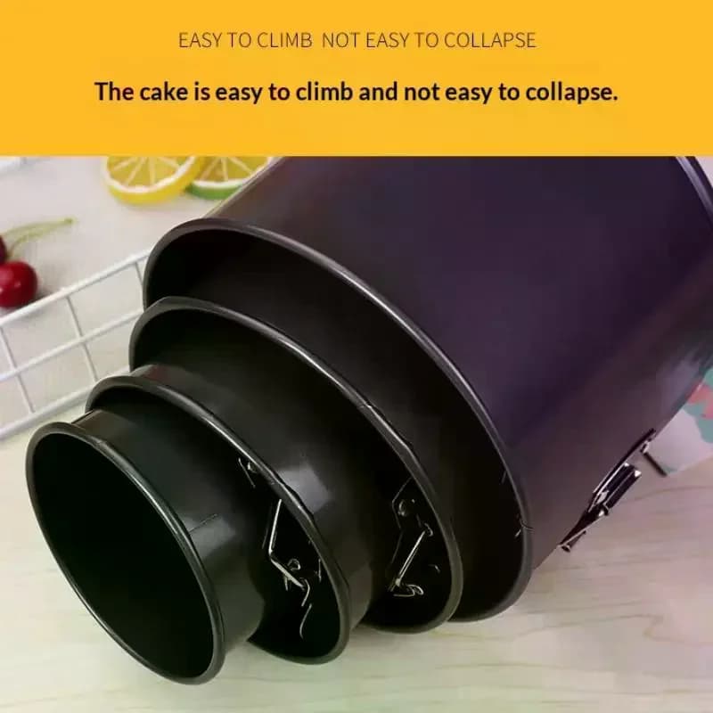 Stampo per Torte Rotondo con Fondo Removibile in Acciaio al Carbonio Antiaderente, Accessorio da Cucina per Pasticceria