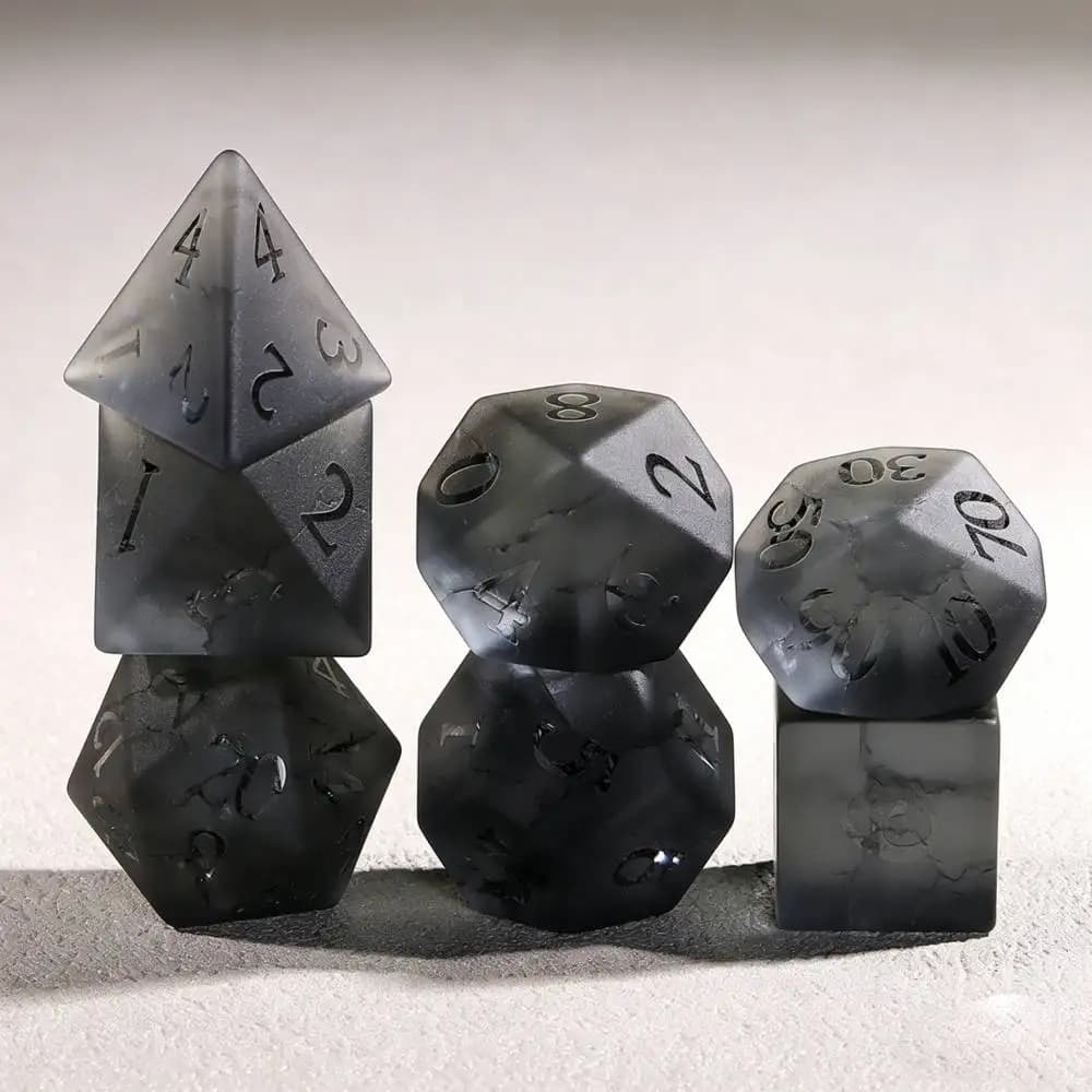 7pcs Frosted gemstone Dice D&D Dice set for Dungeons & Dragons DND RPG Game Polyhedral Crystal Stone Dice Roleplaying Game dices