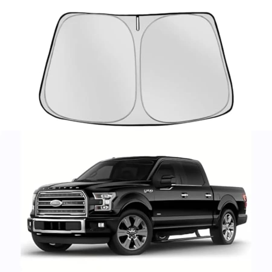 Truck Windshield Sun Shade Compatible with Ford F150 F-150 F250 F350 F450 1996-2024, Transit 2012-2024, Raptor Expedition 1997-