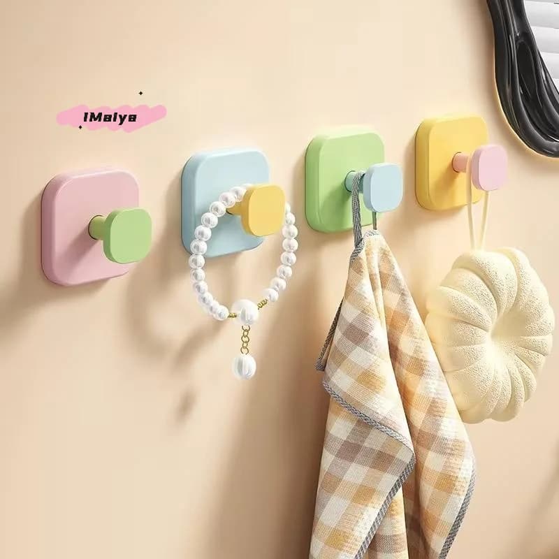 M-4Pcs Dopamine Ganci a ventosa resistenti - Ganci adesivi da parete senza foratura e senza lasciare tracce, organizer domestico multiuso per appendiabiti