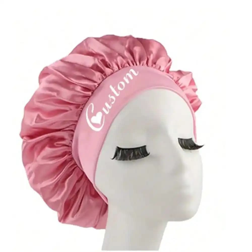 Customized Silk Headset for Sleep, Customized Satin Headphone for Curly Hair, Customizable Night Hat, Large Silk Headset for Hair Protection, Custom Gift for Damigelle and Wedding Group