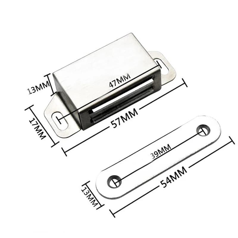Chiusure Magnetiche per Ante di Armadi, Fermaporta Magnetico Nascosto con Viti per Accessori di Mobili