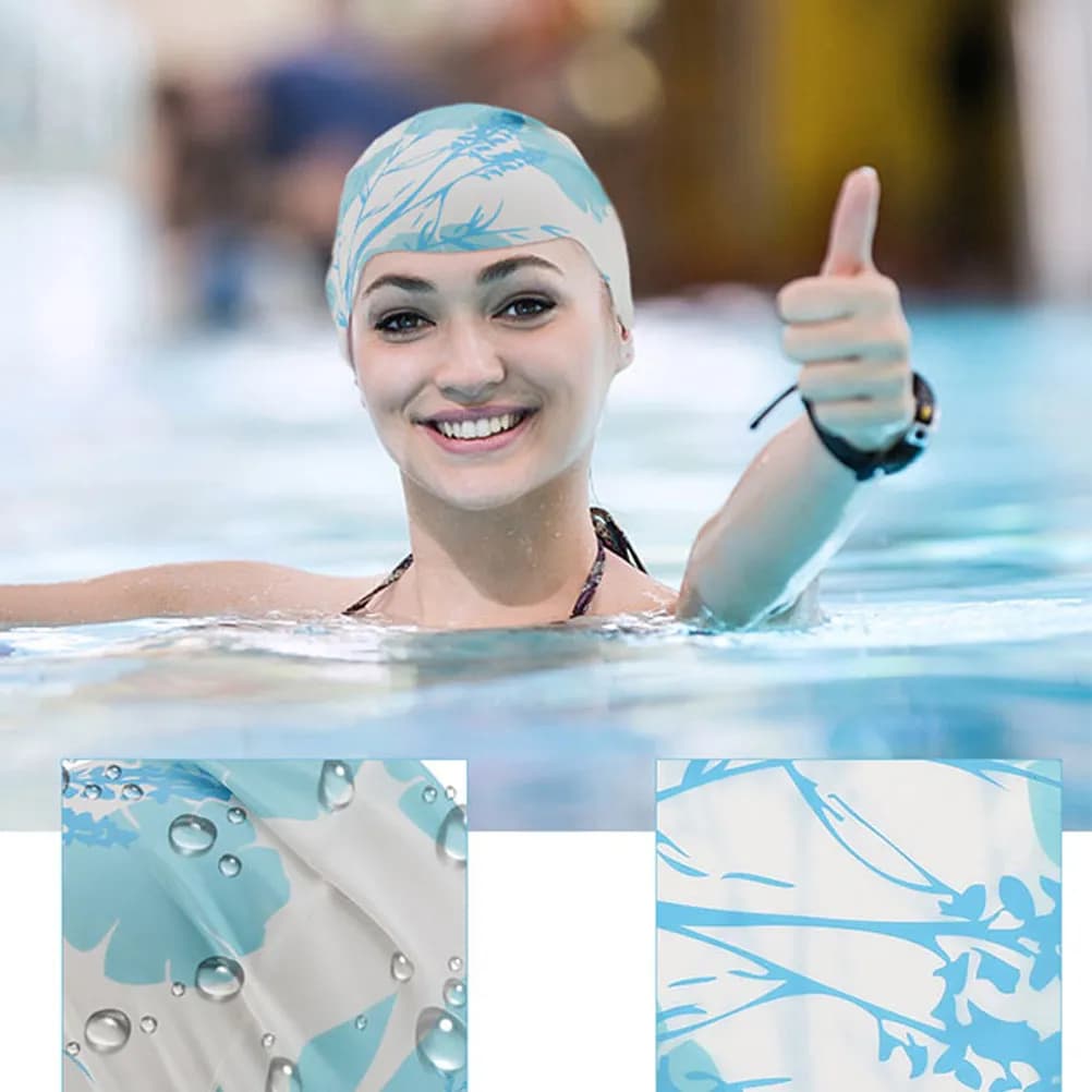 2 Cuffie da Nuoto in Silicone per Donne con Capelli Lunghi, Riutilizzabili, Elastiche e Impermeabili, Ideali per Trecce e Dreadlock