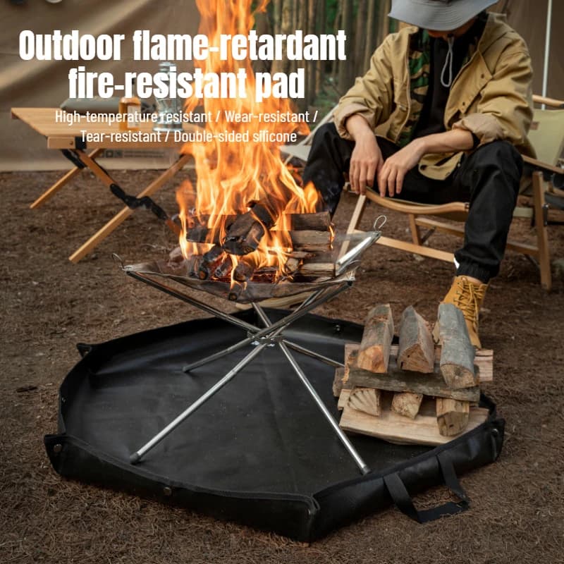 Tappetino da campeggio ignifugo Tappetino isolante antincendio in silicone resistente alle alte temperature per barbecue da campeggio all'aperto