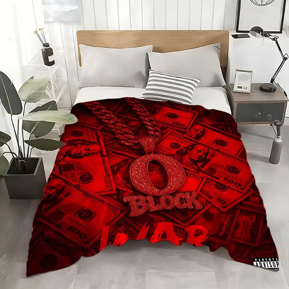 Coperta in flanella Rapper K-King V-Von: Morbida, adatta ai bambini, calda, antistatica, lavabile, per divano, letto, casa, adatta a tutte le stagioni