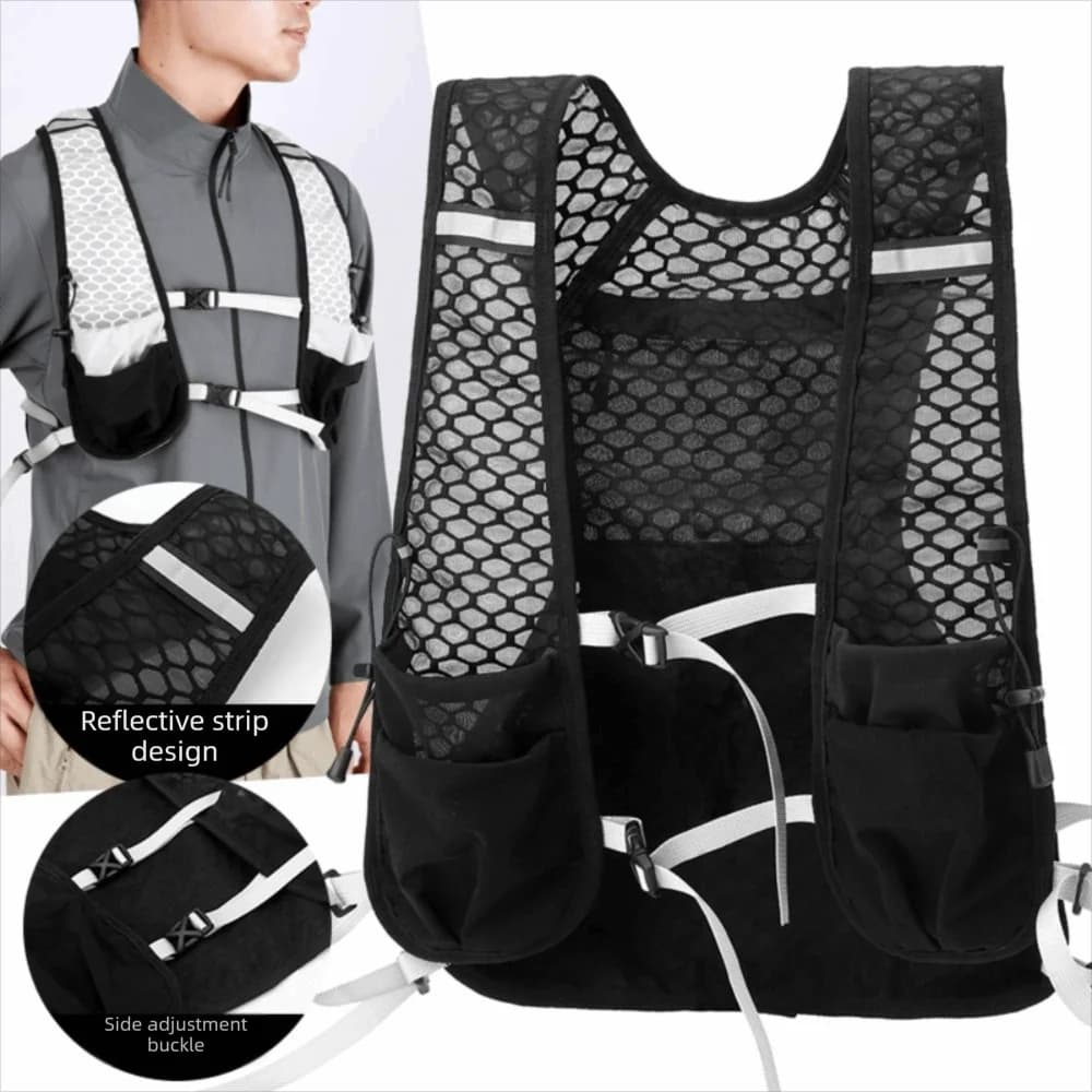 Waterproof and Breathable Race Vest, Adjustable Hydrating Bag, Practical Multifunctional Vest for Open Race