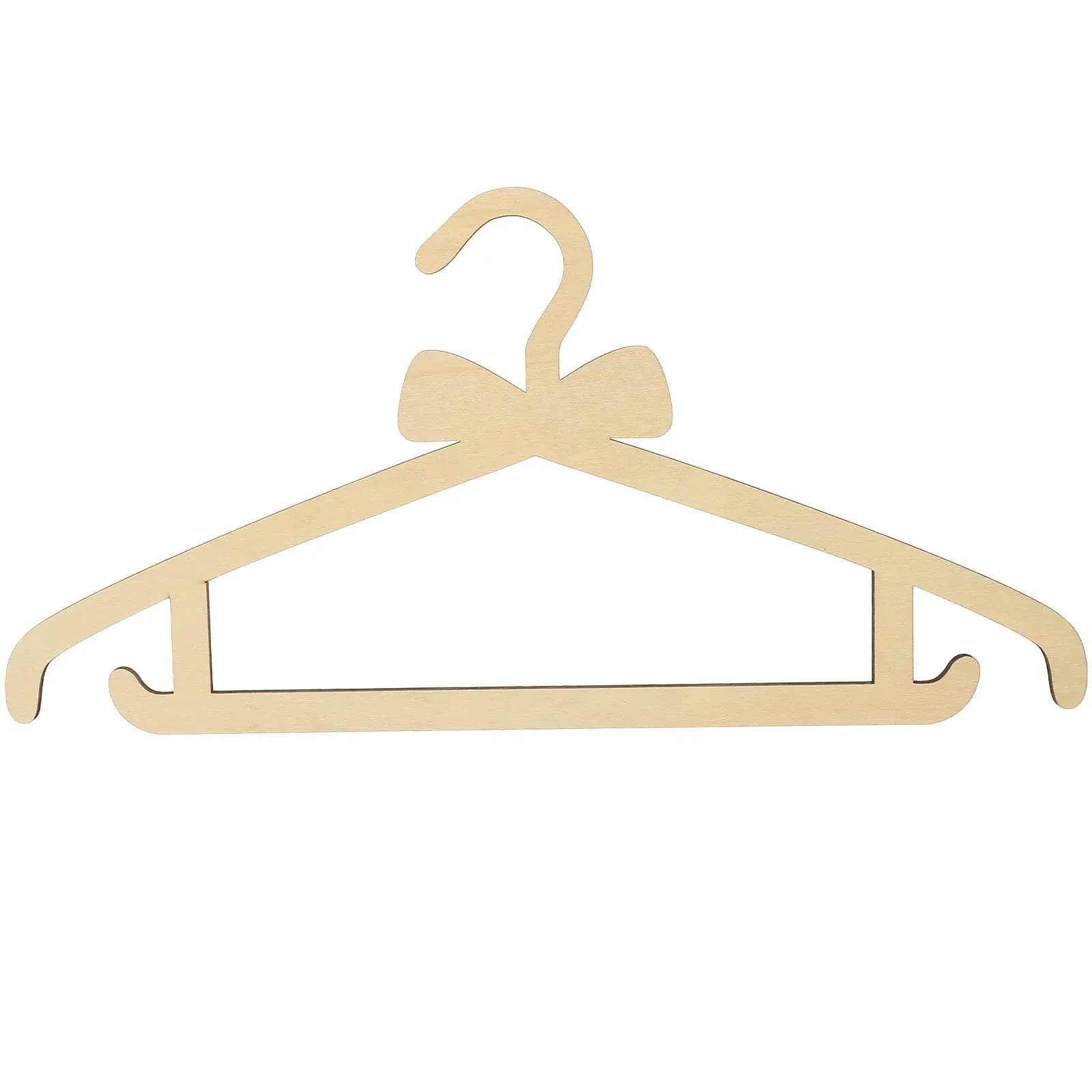Wooden hanger for children with bow, suitable for clothes, shirts and baby dresses, space saving, with butterfly knot, for exposure of children's clothes