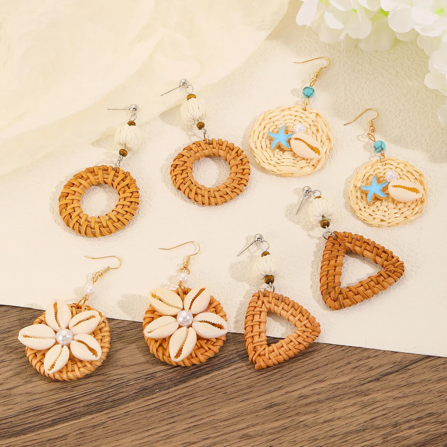 Summer Bohemian Handwoven Drop Earrings For Women Jewelry 2026 Trending New Ancient Town Style Beach Vintage Earrings Pendientes