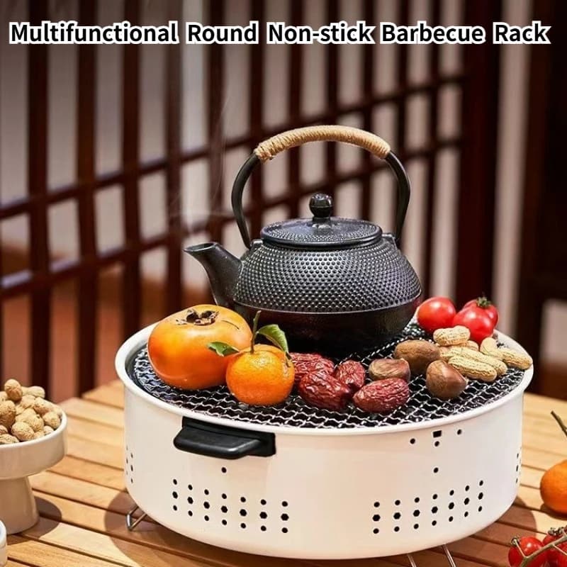 Multifunctional Barbecue Grill Portable Charcoal Stove Stainless Steel Split BBQ Stove Non-stick Barbecue Rack Outdoor Camping