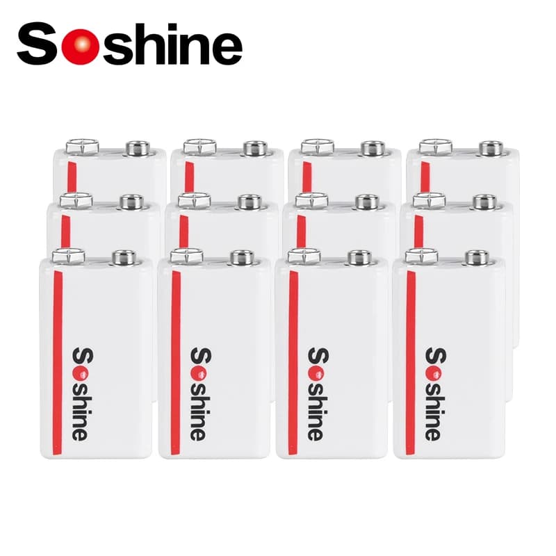 Soshine 9V 6 f22 batteria ricaricabile 680mAh Li-Po batteria al litio per allarme fumo multimetro massaggiatore microfono per chitarra elettrica