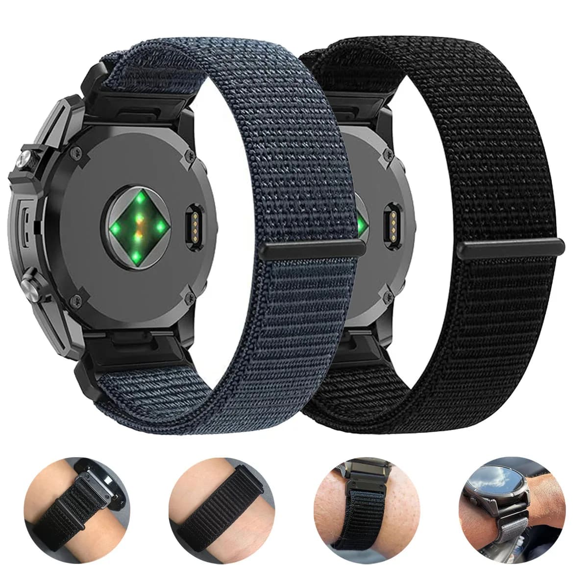 QuickFit 22mm 26mm Woven Nylon Strap for Garmin Fenix E 8pro 47mm 51mm 7 7X 6 6X 5 5X/Enduro 3/Epix Pro Instinct Bracelet Strap