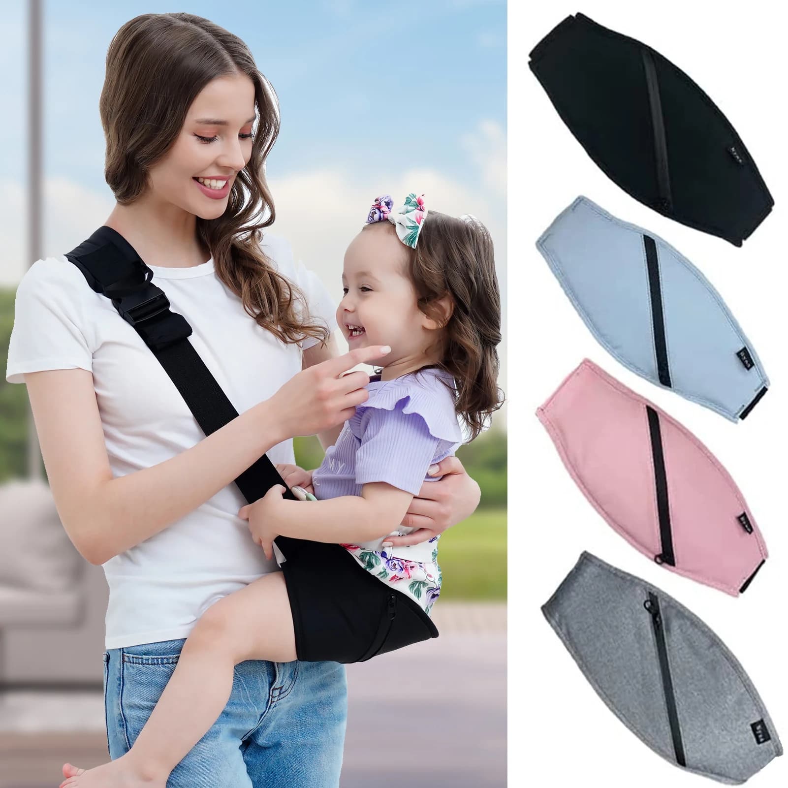 Imbracature per marsupio per bambini Stile avvolgente Imbracatura per marsupio regolabile Morbido Confortevole ergonomico Leggero Avvolgimento traspirante per i viaggi