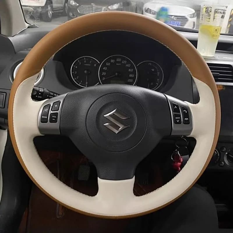 For Suzuki SX4 High Old Swift Opel Agila Cover for cars in real leather anti-slip sewn black brown leather