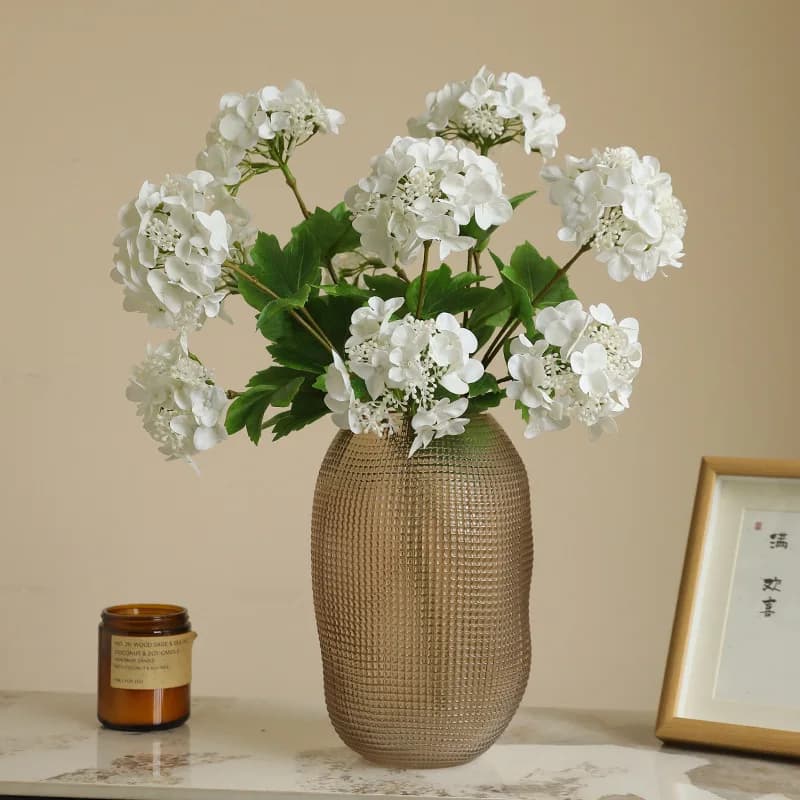 48CM Artificial 2 Head Film Fruit Ball Embroidered Flower Fresh Wedding Home Decoration Moisturizing Flower Embroidered Ball