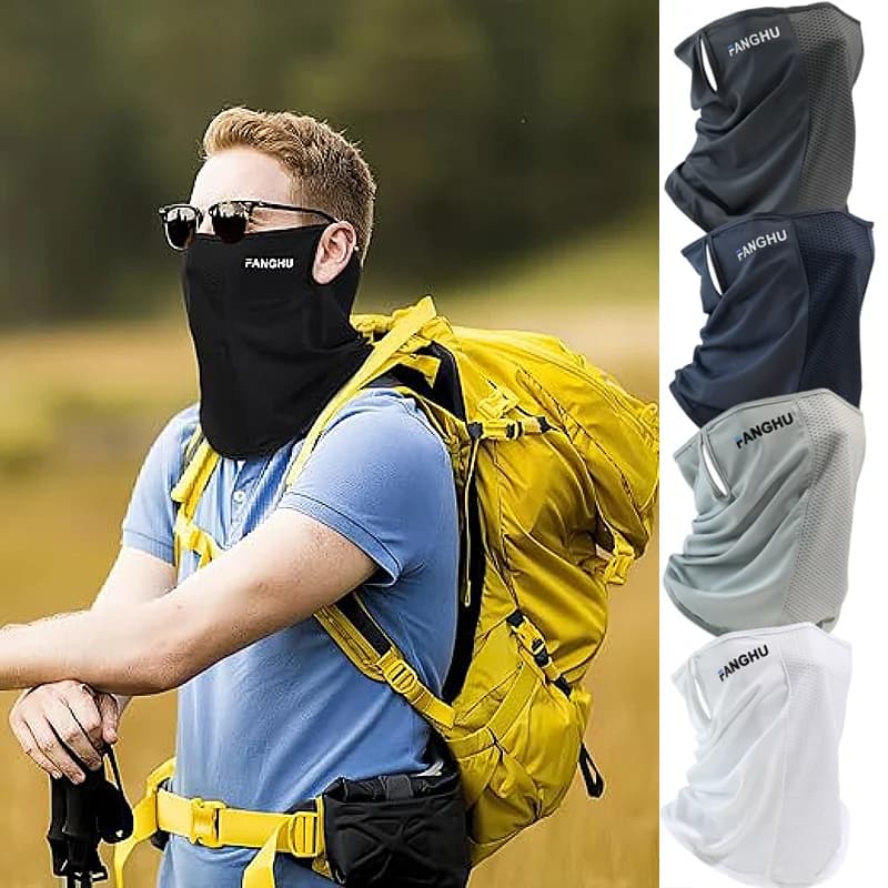 UV protection Face mask Breathable sweater Solar protection Neck covers Cycling Hiking Bandana Outdoor sports Race Fishing Ice silk scarf