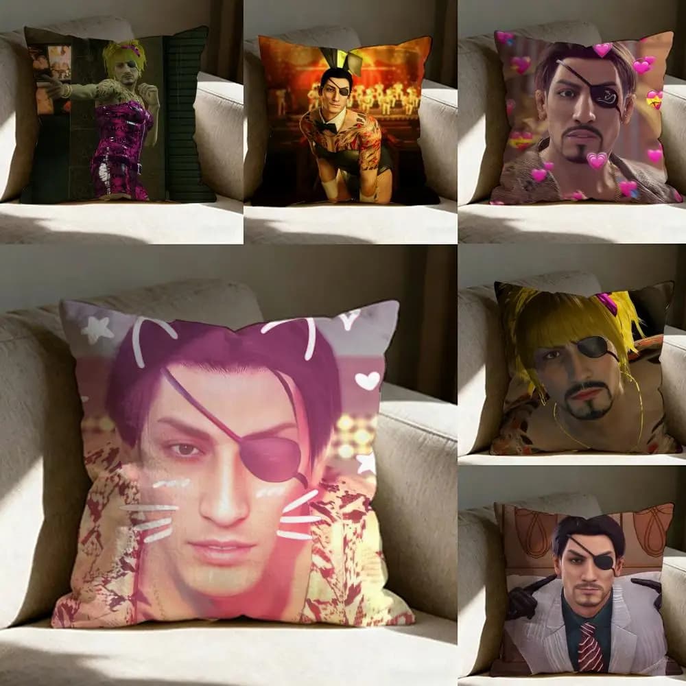 Federa per cuscino Love G-Goro Majima Y-Yakuza, stampa fronte-retro, cuscino per divano, cuscino per testiera del letto