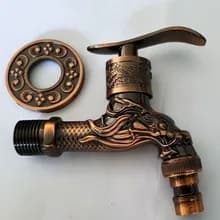 Lavabo da giardino antico in lega di zinco montato a parete con intaglio esterno, rubinetto decorativo per mop da giardino, lavello da esterno