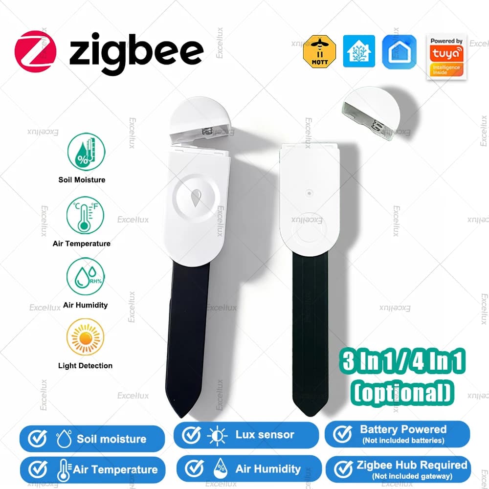 Smart Zigbee Humidity Sensor of the Sound Humidity Tester Moisture Monitor in Real Time Support Tuya Z2MQTT Domestic Assistant