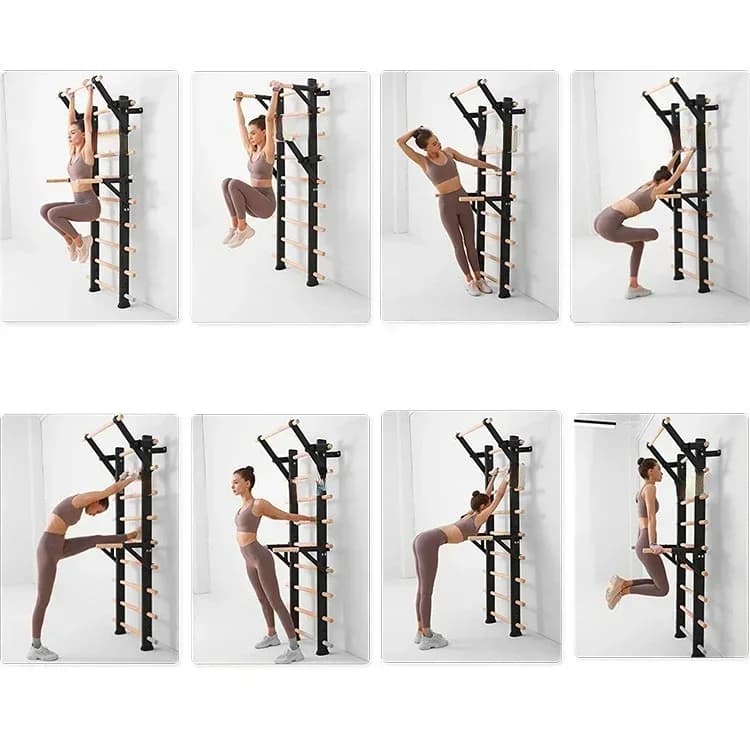 Bar for Tractions from Parete in Legno per Palestra e Fitness, Scala Swedish, Production to Ingrosso