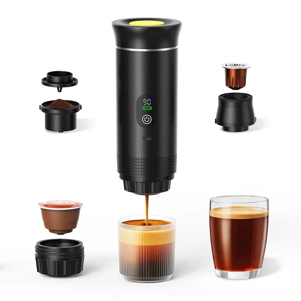 Portable Self-Heating Espresso Coffee Maker for Camping Car Travel USB Powered Made of Durable Plastic