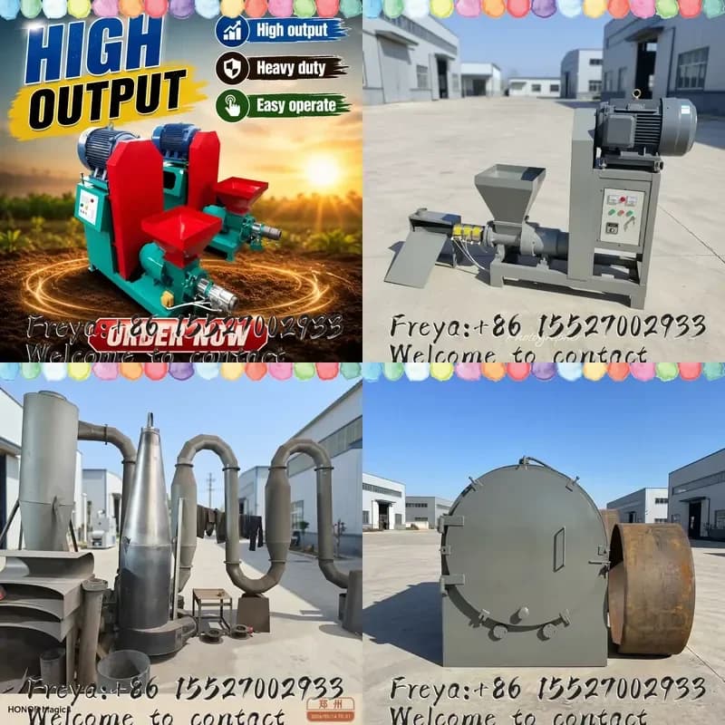 Heavy Sawdust Stick Press Large Output Continuous Charcoal Production Line