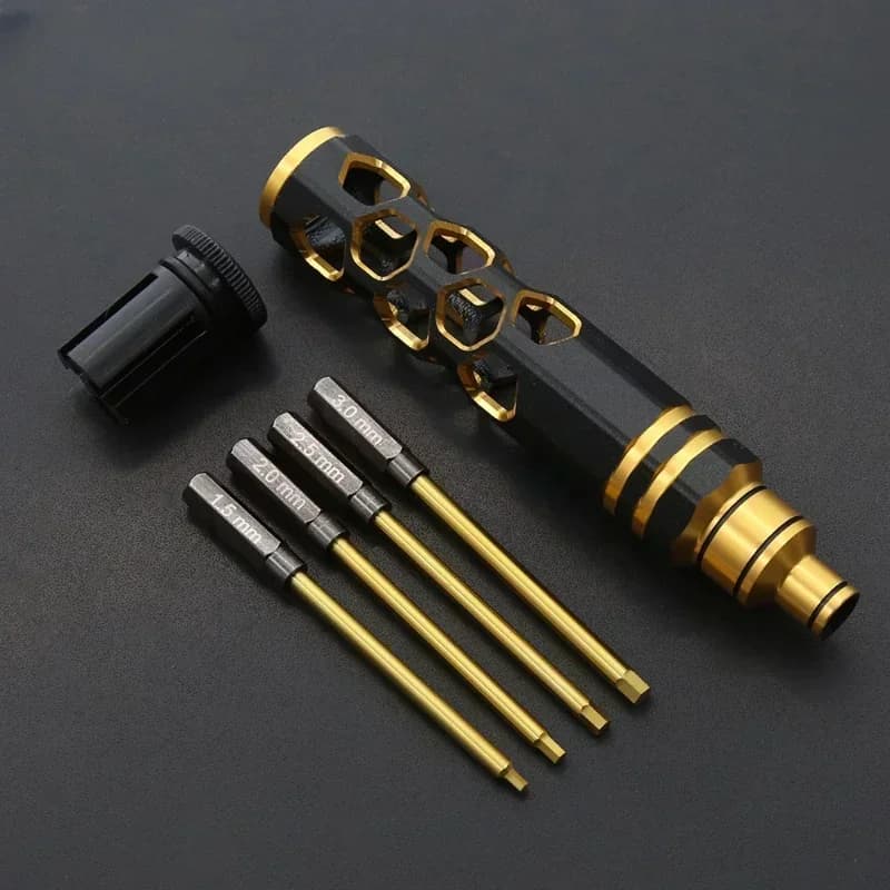 Set di Cacciaviti Esagonali 4 in 1, Kit di Utensili per Elicotteri RC e Auto, H1.5 H2.0 H2.5 H3.0