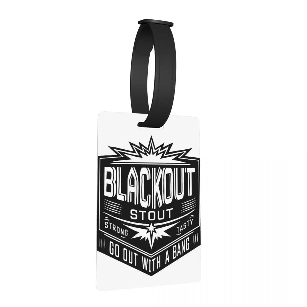 Deep Rock Galactic Black Out Stou Etichette per bagagli Accessori per valigie Etichetta per imbarco per bagagli carina Porta etichette ID Nome Indirizzo