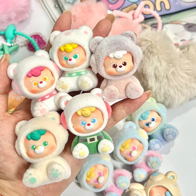 Original Diudiu Baby Be Your Bb Bears The Warmer Bears Series Mini Blind Box Colorful Plush Topdesk Model Mystery Box Kids Gift