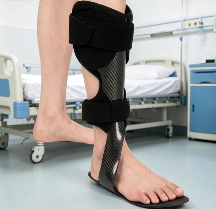 Orthotics Aluminum Carbon Fiber Ankle Foot Orthosis Foot Drop Brace Support for Men Women Fixation Bracket Foot Support