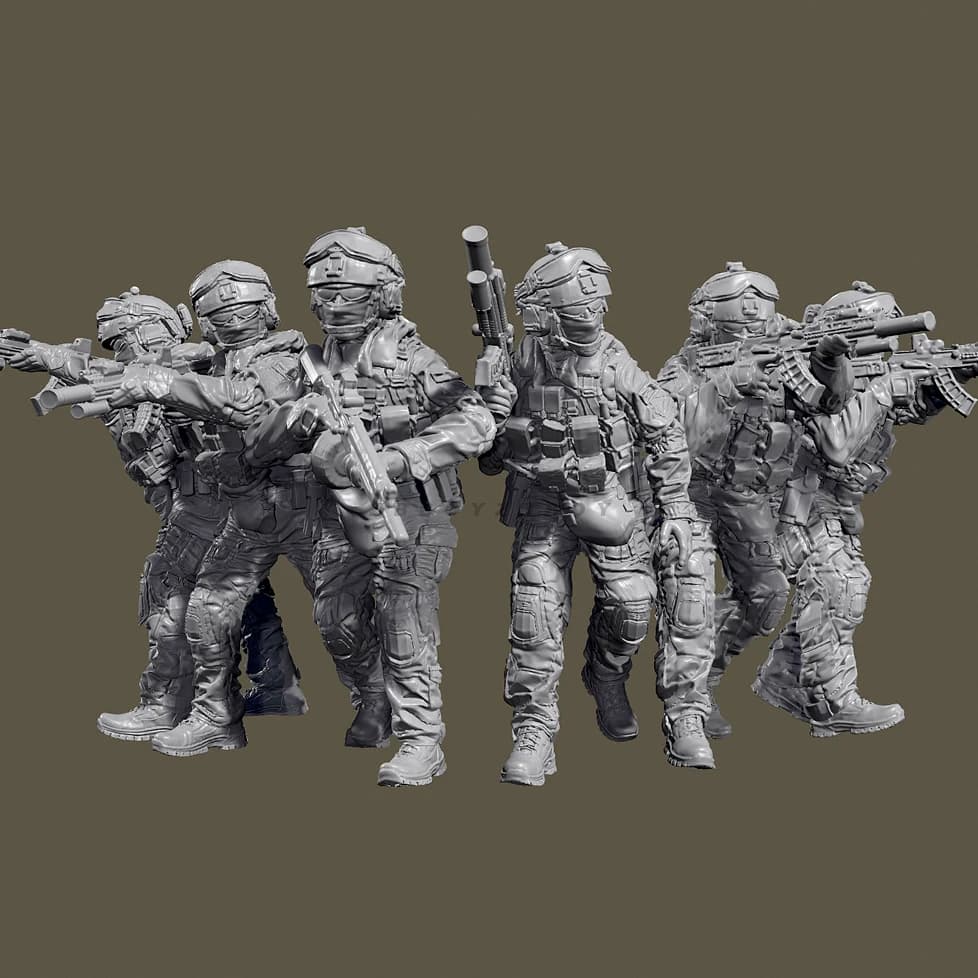 Kit modello soldato in resina da 38mm 50mm figura stampa 3D incolore e autoassemblata TD-6899/3D