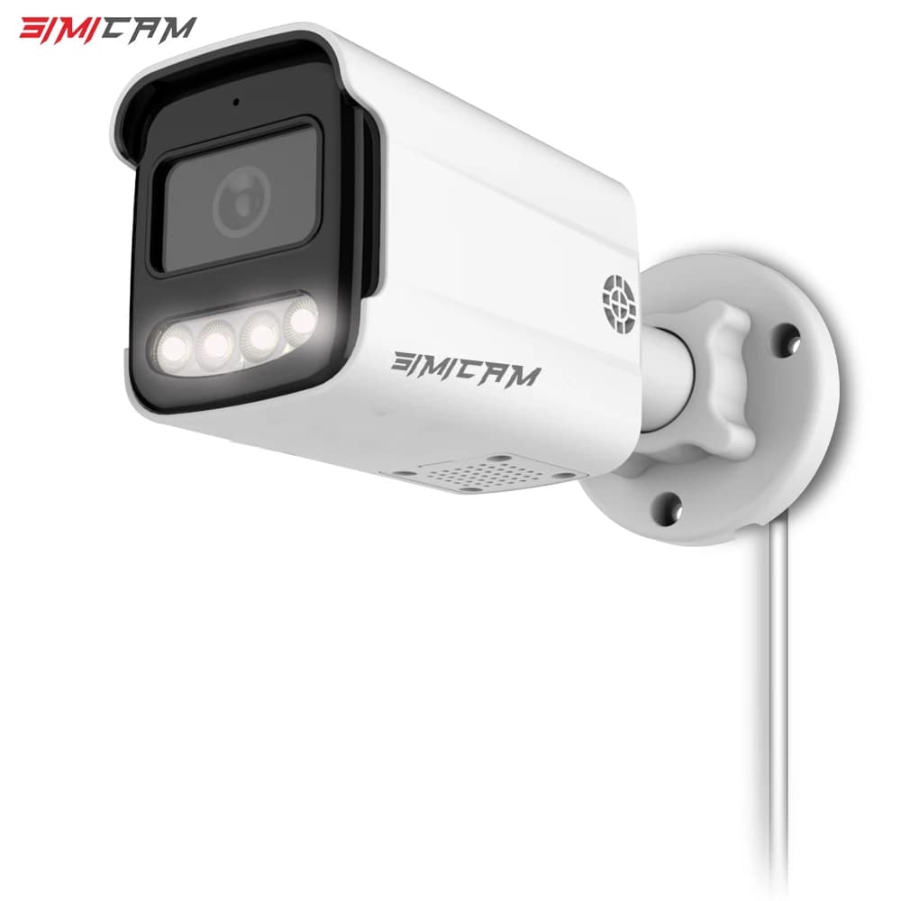 Telecamera di Sicurezza Esterna 4K 8MP 5MP 4MP Impermeabile CCTV PoE IP con Audio Bidirezionale e Visione Notturna a Colori, Opzione di Sorveglianza Disponibile