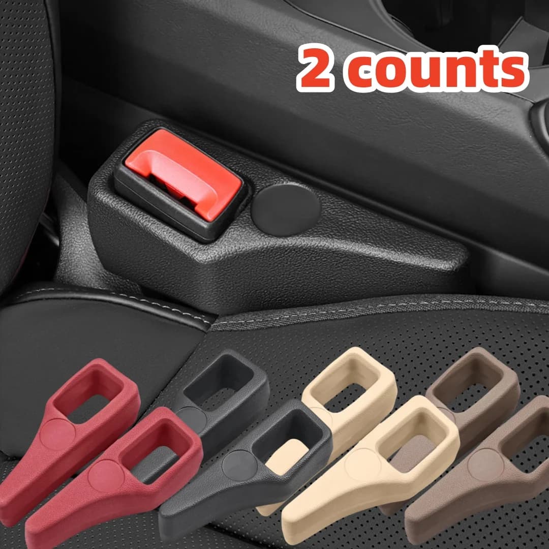 A Pair of Car Seat Belt Groove Protection Covers - Seat Gap Plugs to Prevent Items from Falling Off, Car Interior Accessories