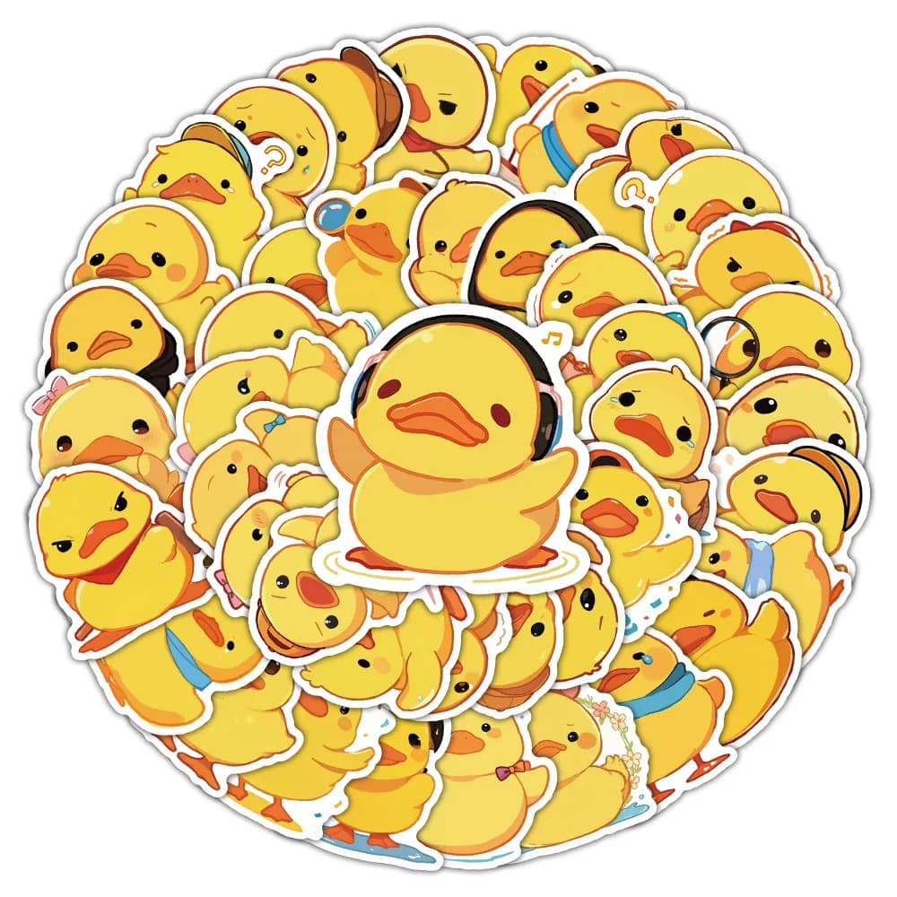 10/30/50PCS Piccolo Anatra Gialla Adesivi Animale Sveglio Graffiti Adesivo Cartoon Meme FAI DA TE Bagagli Del Computer Portatile Del Telefono Chitarra Adesivo Per Auto
